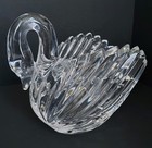 Vtg Teleflora Lead Crystal Swan Bowl Dish West Germany Gloria Vanderbilt 90   s