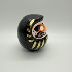 Japanese 4 7 h Black Lucky Daruma Doll Wish Making Good Luck Made In Japan