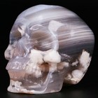 3 0  Sakura  agate Carved Crystal Skull  Realistic  Crystal Healing