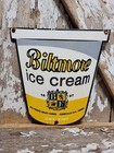 Vintage Biltmore Porcelain Sign Asheville Nc Dairy Farm Ice Cream Creamery Milk