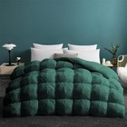  Goose Feather Down Comforter With Pinch Pleat Full queen Pinch Pleat-green