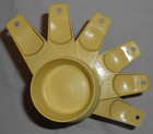 Vintage Tupperware Measuring Cups Yellow Complete 6 Cups