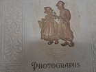 1940 s Vintage String Tied Scrapbook Album  Dutch Couple Cover No Pictures