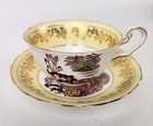 Vintage Victoria C   E Asian Farm Scene Bone China Tea Cup   Saucer