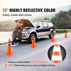 Safety Cones 4 Pcs 28  Collapsible Traffic Cones With Reflective Collars