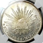 1846-mo Ngc Ms 62 Mexico 8 Reales Near Pl Cap Rays Mint Silver Coin  24080101c 