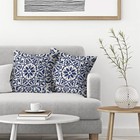 Navy Boho Pillow Covers 22x22 Set Of 2  Bohemian 22  X 22   pack Of 2  Blue