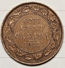 1913 Canada Large Cent Lovely Circulated Brown George V Canadian Penny