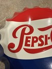 Vintage Pepsi-cola Metal Bottle Cap Embossed Stout Marketing Sign - 11  Diameter