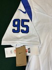  95 Myles Garrett F u s e  Fearsome White Limited Stitched Jersey Size L