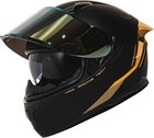 Hax Obsidian Full Face Helmet   dot Dual Visor Pinlock Black Gold S   xxl