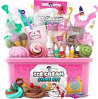 Ice Cream Slime Kit For Girls Toys  Diy Cherry-scented Slime Making Set With    