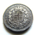 Italy  sardinia  Km110 1  50 Centesimi 1843-p  eagle  Nice Toned Vf-ef