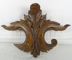 Antique Carved Oak Wood Reclaimed Corbel Ornate Medallion Pediment