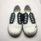 Vintage Oxford Shoes Stride Rite Blue   White Leather   Usa Toddler 5d Size