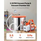Uimoso 3 5 Cfm Vacuum Pump With 3-gallon Stainless Steel Degassing Chamber Kit