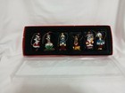 Mickey Mouse   Friends Blown Glass Ornament Set Of 6 Disney Great Condition Vtg
