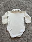 Vintage 90s Oshkosh Bgosh Girl Toddler Size 18m Ruffle Embroidered One Piece