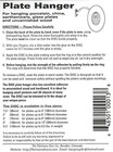 Invisible English Adhesive Large Plate Hanger Set  4-4 Inch Hangers 