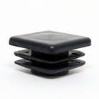 1  Square Plastic End Cap     Tubing Hole Post Plug     11-18 Ga     10 Pcs