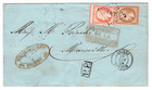 France Po Abroad Turkey levant  smyrne  Cover Paquebot Marseilles 1859 Ka361