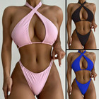 Sexy Cross Halter Push Up Bikini Set Brazilian Beach Swimwear Bathing Suit Women