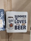 Lot Of 2 Full Sleeve Of Miller Lite 2 Sided Beer Coasters 100 Summer Loves Beer
