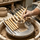 11pcs Art Craft Clay Sculpting Set Wood Handle Pottery Carving Tools