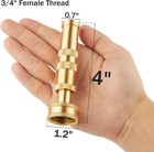 Heavy Duty Brass Hose Nozzle-4   Adjustable Twist Garden Hose Nozzles