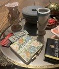 Vtg Vanity Lot  soaps Trinket Boxes Vases Razors Perfumes 