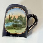 Detroit  Michigan Mi Antique Water Works Park Souvenir Cobalt Cup Mug