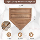 Baseball Holder Display Case Wooden Championship Ring Display Case Wall Mounted 