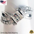Fashion 925 Silver Wedding Ring Women Jewelry Simulate White Sapphire Rings 6-10