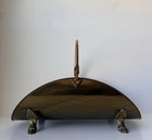Vintage Large Regency Solid Brass Firewood Log Kindling Holder Claw  14 X 22 In
