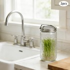 2pcs A Set Sprouting Lids For On 3 39inch Mason Jars Bean Stainless Growing Lid