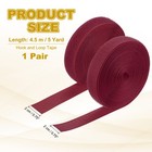 Sew On Hook And Loop Tape  3 4 Inch Nylon Fastener Strips 5 Yards  dark Red 