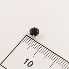 Natural Black Onyx Round Faceted Cut Stud Earrings 925 Sterling Silver