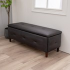 Storage Ottoman Upholstered Footstool Entryway Shoe Bench Tufted Footrest Stool