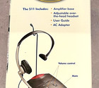 Plantronics S11 Telephone Headset Hands Free System Silver Black Headband New
