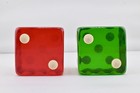 Lot  2 Pair Vintage Collectible 2  Large Cherry Red Bakelite Dice 310 Grams