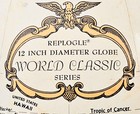 Vintage Replogle Raised Relief World Classic Series 12  Diameter Globe  17  Tall