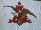 Vintage 1980s Dundee Anheuser Busch Eagle  a  Beach Towel Cotton Usa 33x59