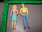 Playskool Dollhouse 6 Family Figures   Dog Lot Mom Dad Older Sister Kids Vtg