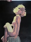 Vtg 1974 Arrow Beer Matchless Body Advertising Litho Print Pinup Art Poster