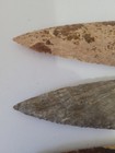 Arrowheads 5  Flint Spear Points Knife Craft Display Exact 4 In Photos Lot