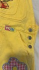 Vintage 90s Winnie The Pooh Yellow Denim Overall Shorts Size 7 8