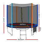Kids 8ft Everfit Trampoline Round Safety Net Pad Ladder Outdoor