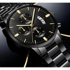 Waterproof Gold Men s Watch Classic Stainless Steel Quartz Analog Business Gift
