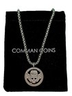 1937 Hobo Nickel Cut Coin Necklace The Skull King Skeleton Wings Buffalo America