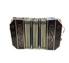 E glass   Sons Bandoneon Concertina W Leather Wrapped Wood Case